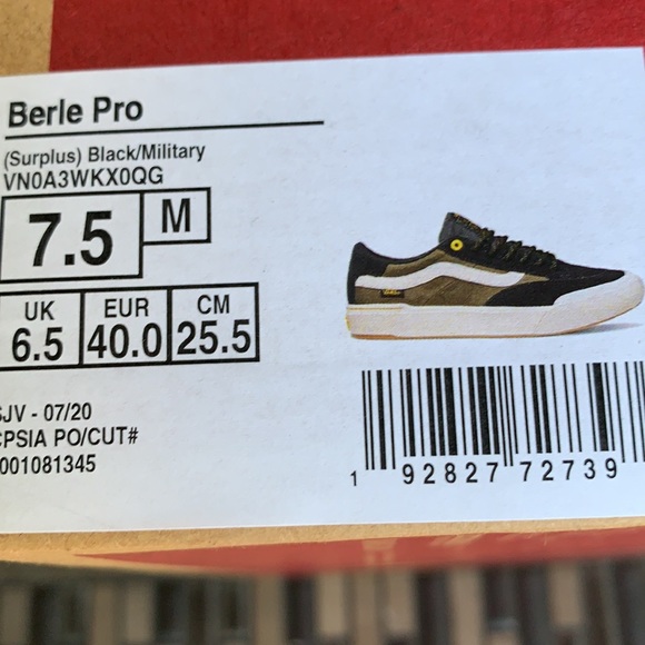 VANS BERLE PRO SURPLUS BLACK/MILITARY WMNS - Picture 14 of 15